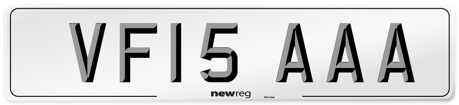 VF15 AAA Number Plate from New Reg